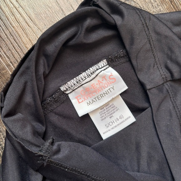 Black Polka Dot Maternity Leggings, size S - Picture 2 of 2